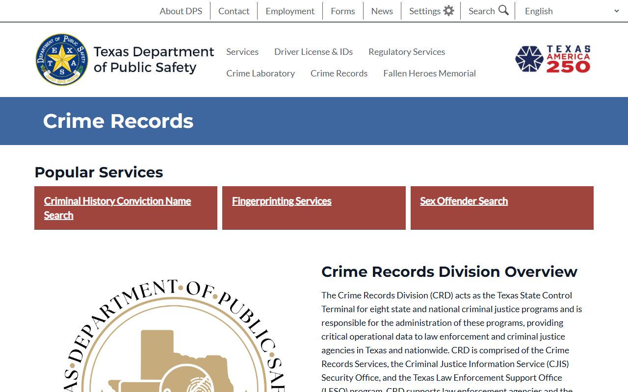 Texas DPS crime records for Henderson County court records after arrest